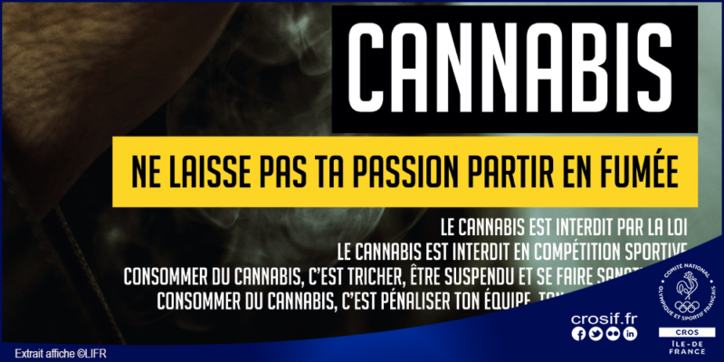 Une affiche pour sensibiliser aux risques du cannabis CROS Île de France